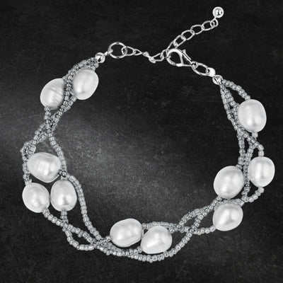 Daniel Steiger Dove Silver Pearl Bracelet