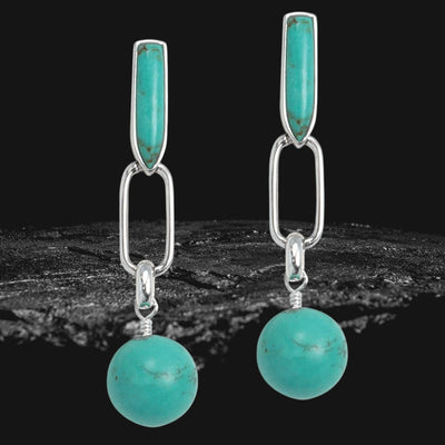 Daniel Steiger Aztec Turquoise Earrings