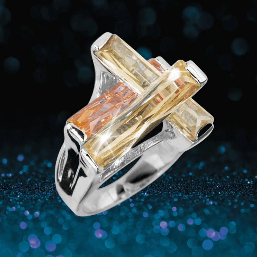 Daniel Steiger Champagne Contemporary Cross Ring