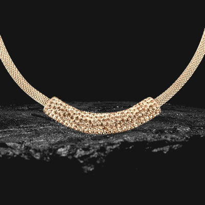 Daniel Steiger Crystal Contessa Rose Gold Necklace