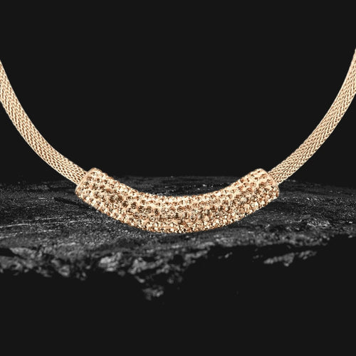 Daniel Steiger Crystal Contessa Rose Gold Necklace