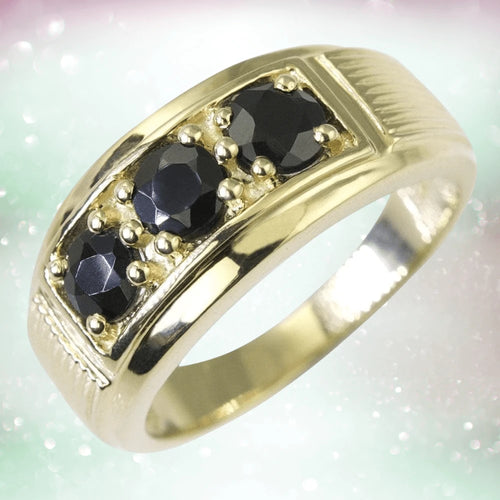 Daniel Steiger Tuxedo Blue Sapphire Ring