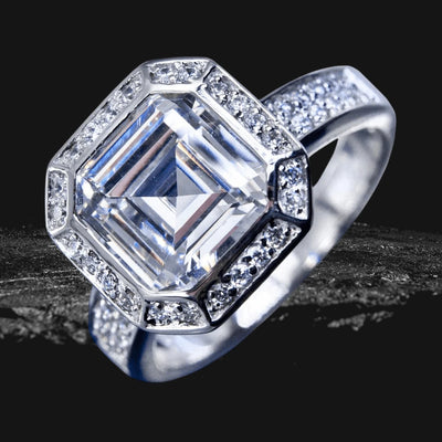 Daniel Steiger Asscher Deco Ring