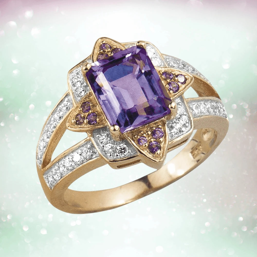 Daniel Steiger Amethyst Star Ring