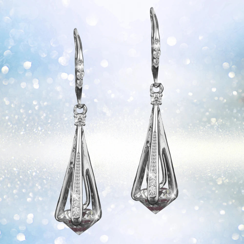 Daniel Steiger Cylinda Rhodium Earrings