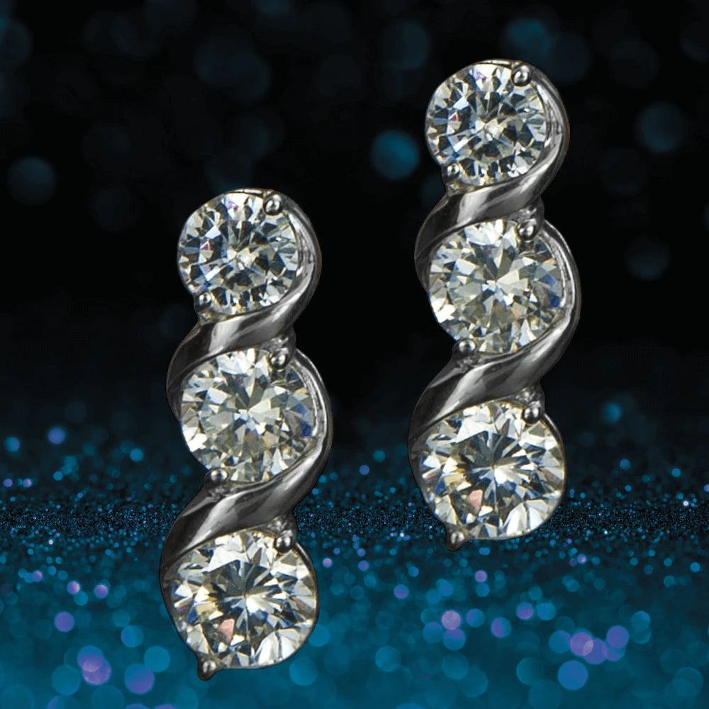 Daniel Steiger Solitaire Twist Earrings