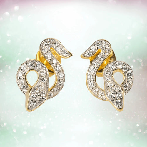 Daniel Steiger Gold Snake Earrings