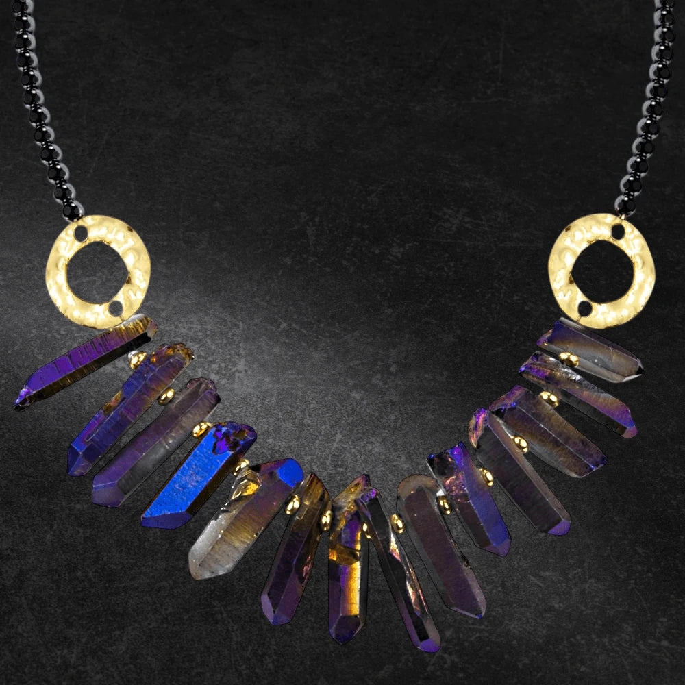 Daniel Steiger Hematite Crystal Necklace