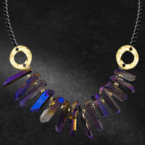 Daniel Steiger Hematite Crystal Necklace