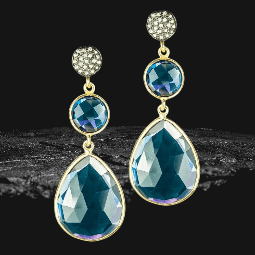 Daniel Steiger Midnight Blue Dangle Earrings