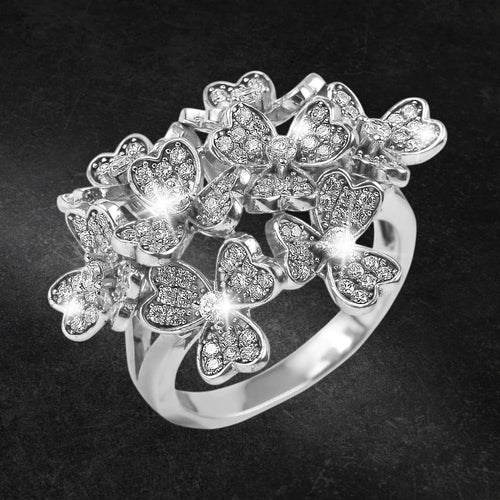 Daniel Steiger Bouquet Rhodium Ring