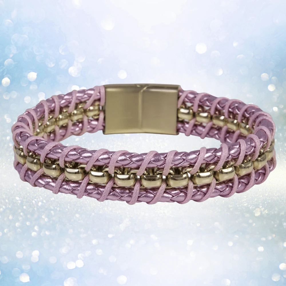 Daniel Steiger Melrose Pink Leather Bracelet