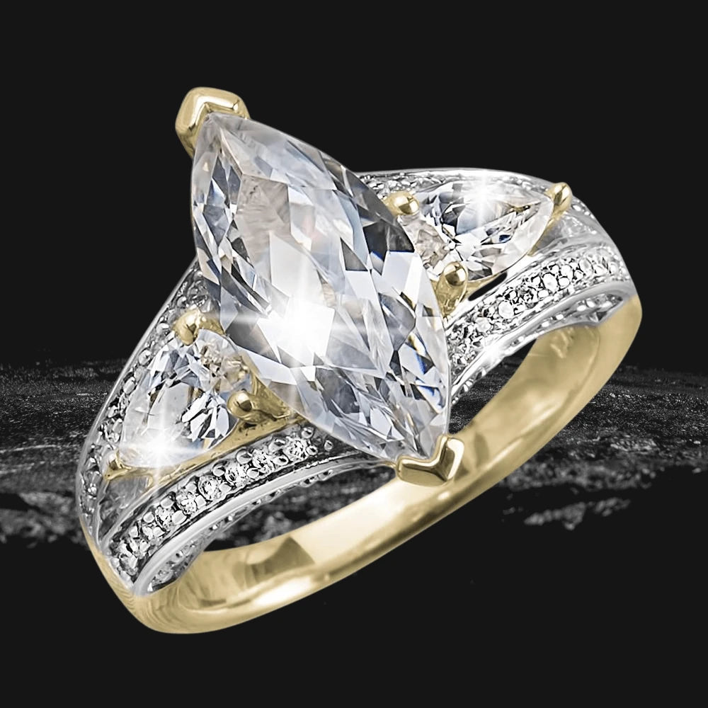 Daniel Steiger Millionaire Marquise Two Tone Ring