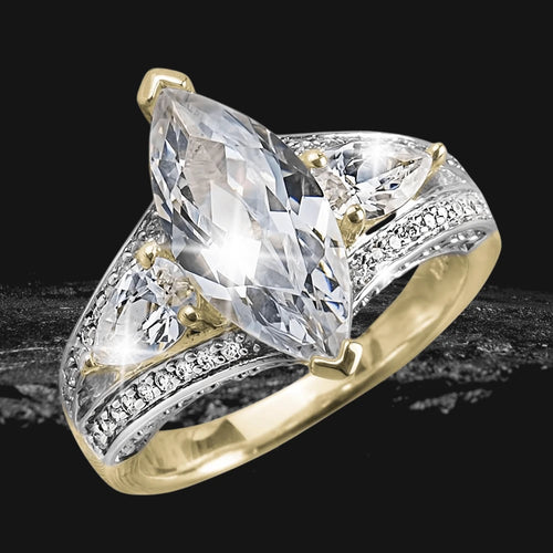Daniel Steiger Millionaire Marquise Two Tone Ring