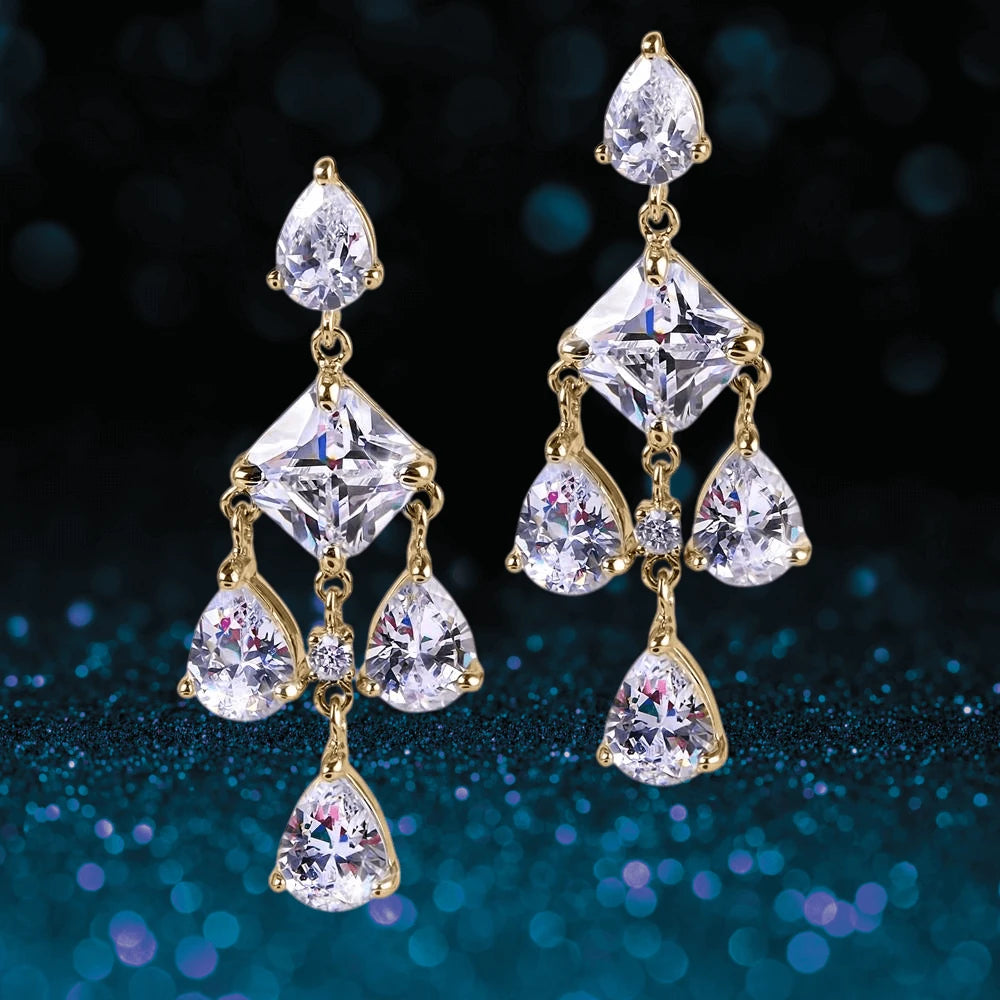 Daniel Steiger Ice Chandelier  Earrings