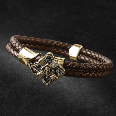 Daniel Steiger Men's Midnight Skull Gold Fused Bracelet