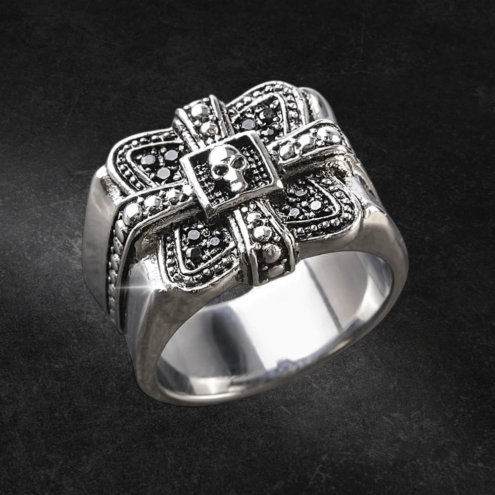 Daniel Steiger Midnight Skull Steel Ring