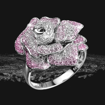 Daniel Steiger Regal Rose Rhodium Ring