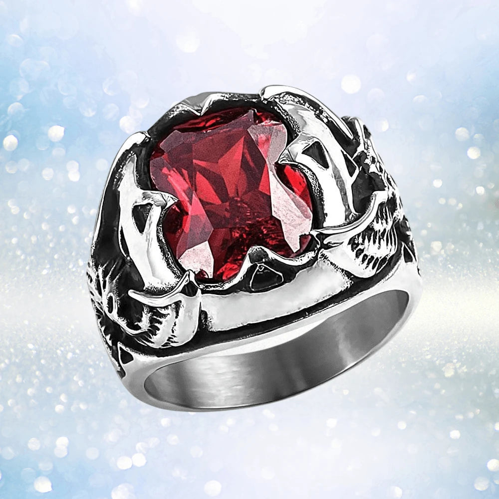 Daniel Steiger Men's Red Eagle Stone Ring