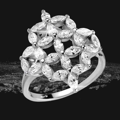 Daniel Steiger Floretta Rhodium Ring
