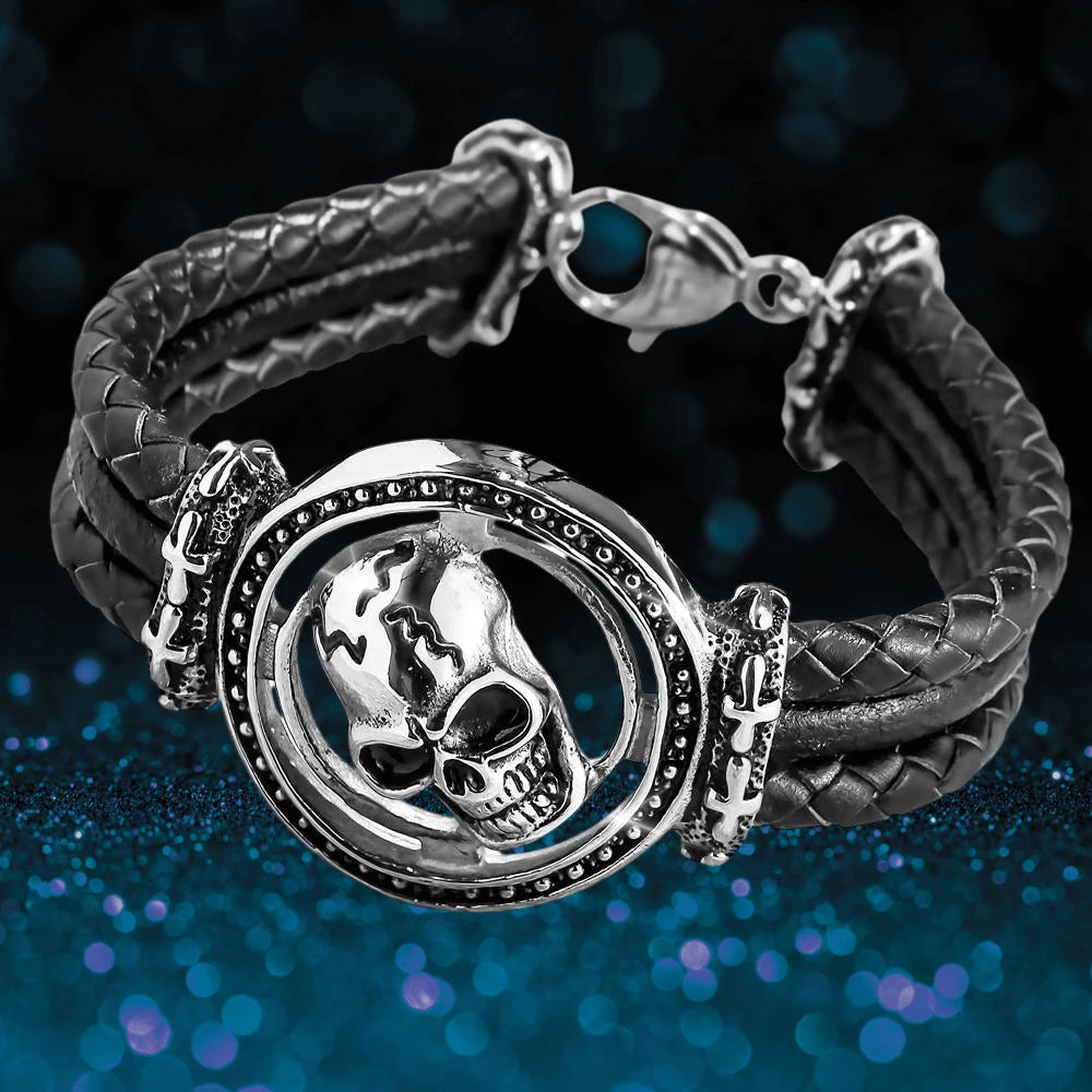 Daniel Steiger Skull Arena Steel Bracelet