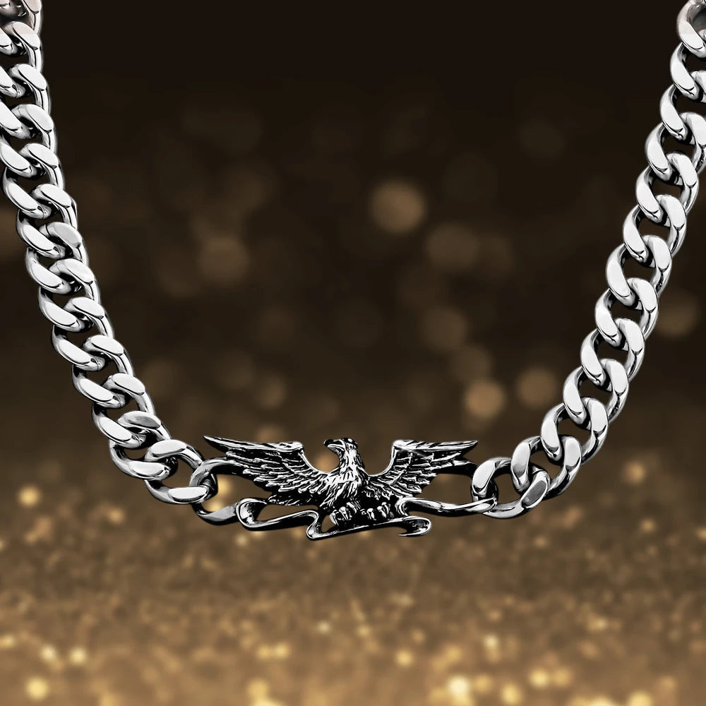 Daniel Steiger Patriot Eagle Steel Necklace
