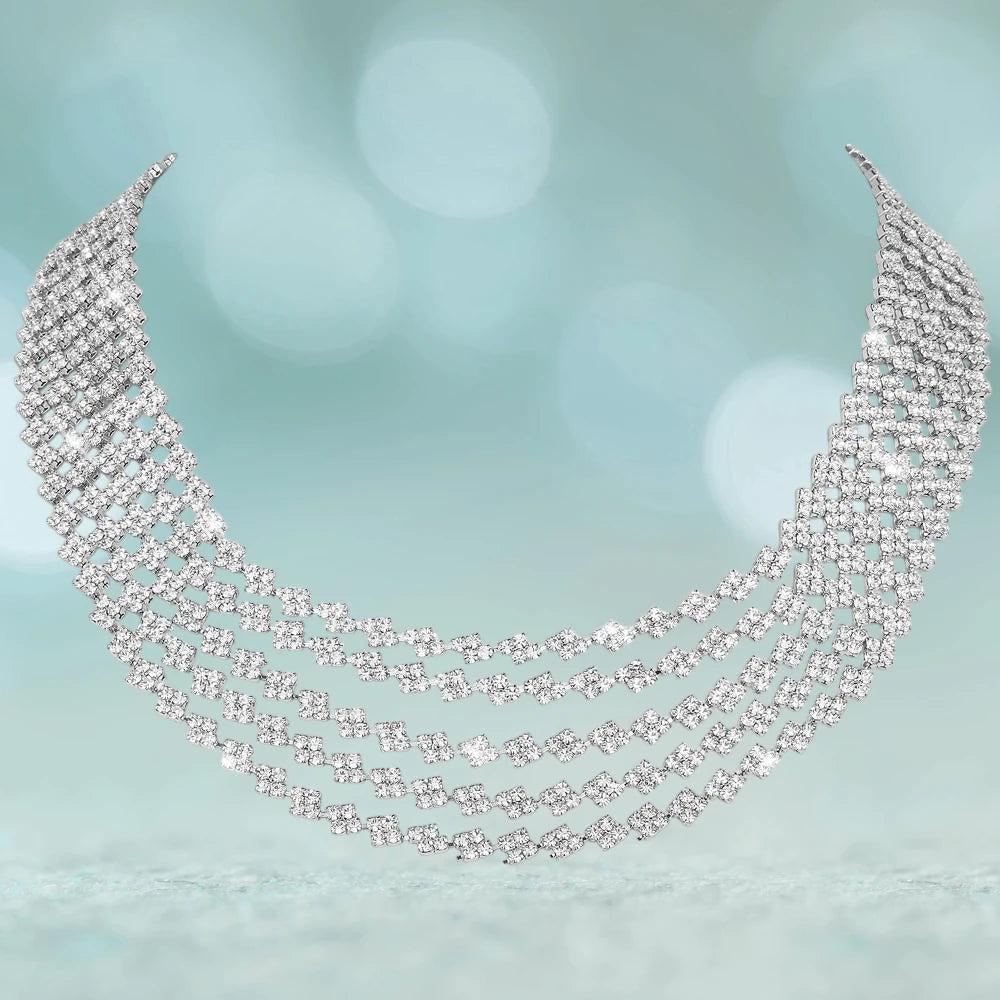 Daniel Steiger Ice Extravaganza Rhodium Necklace