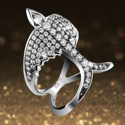 Daniel Steiger Swallows Return Rhodium Ring