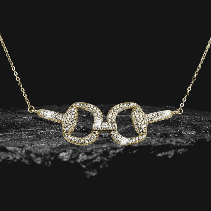Finezia Necklace featuring a sterling silver and gold plated design with sparkling accents, elegantly crafted for women’s jewelry collections.