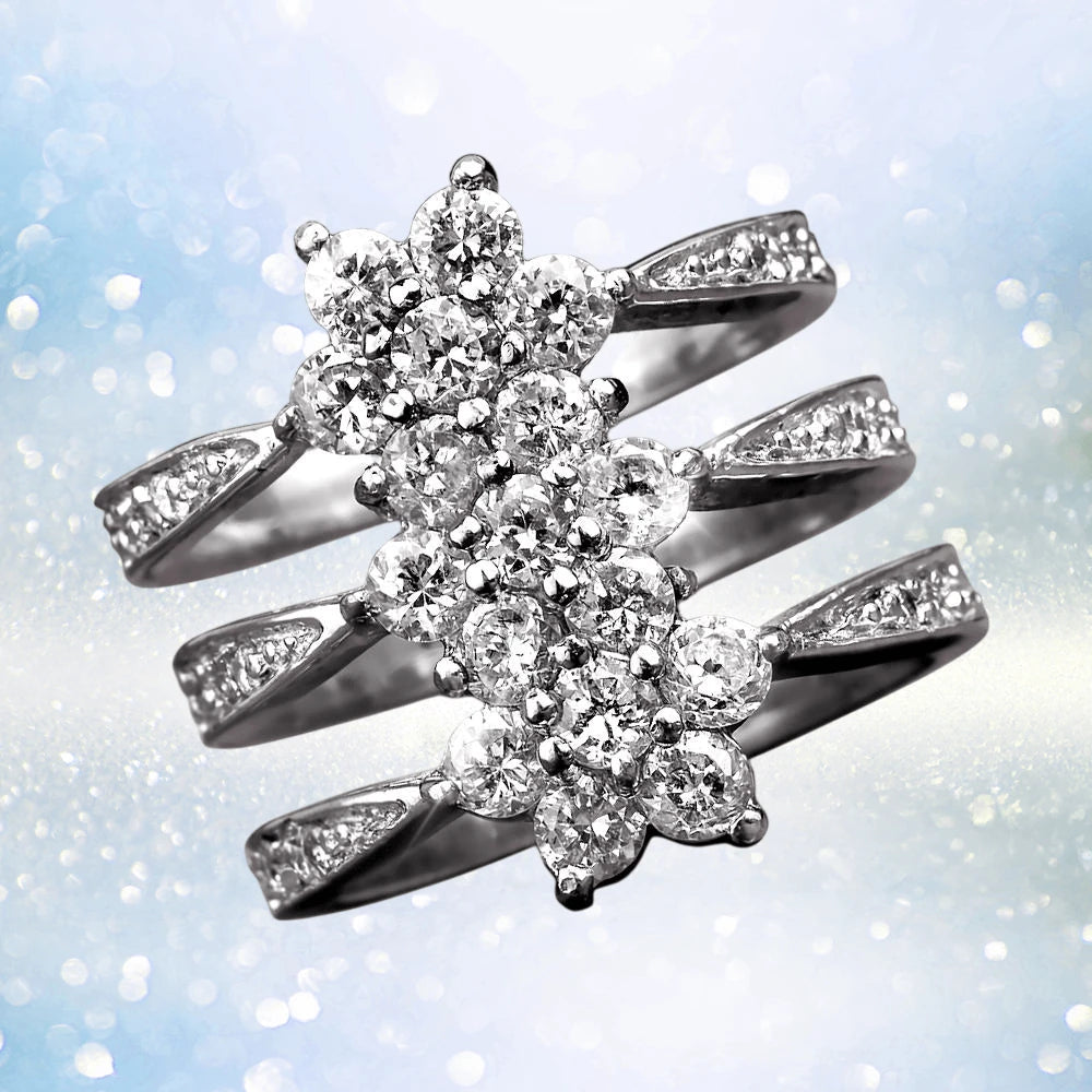 Daniel Steiger Flower Journey Rhodium Ring