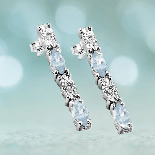 Daniel Steiger Navette Topaz Earrings