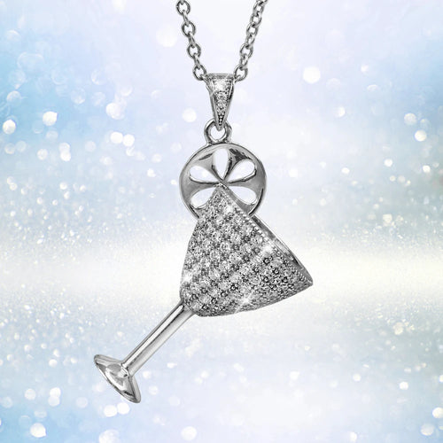 Daniel Steiger Happy Hour Rhodium Pendant