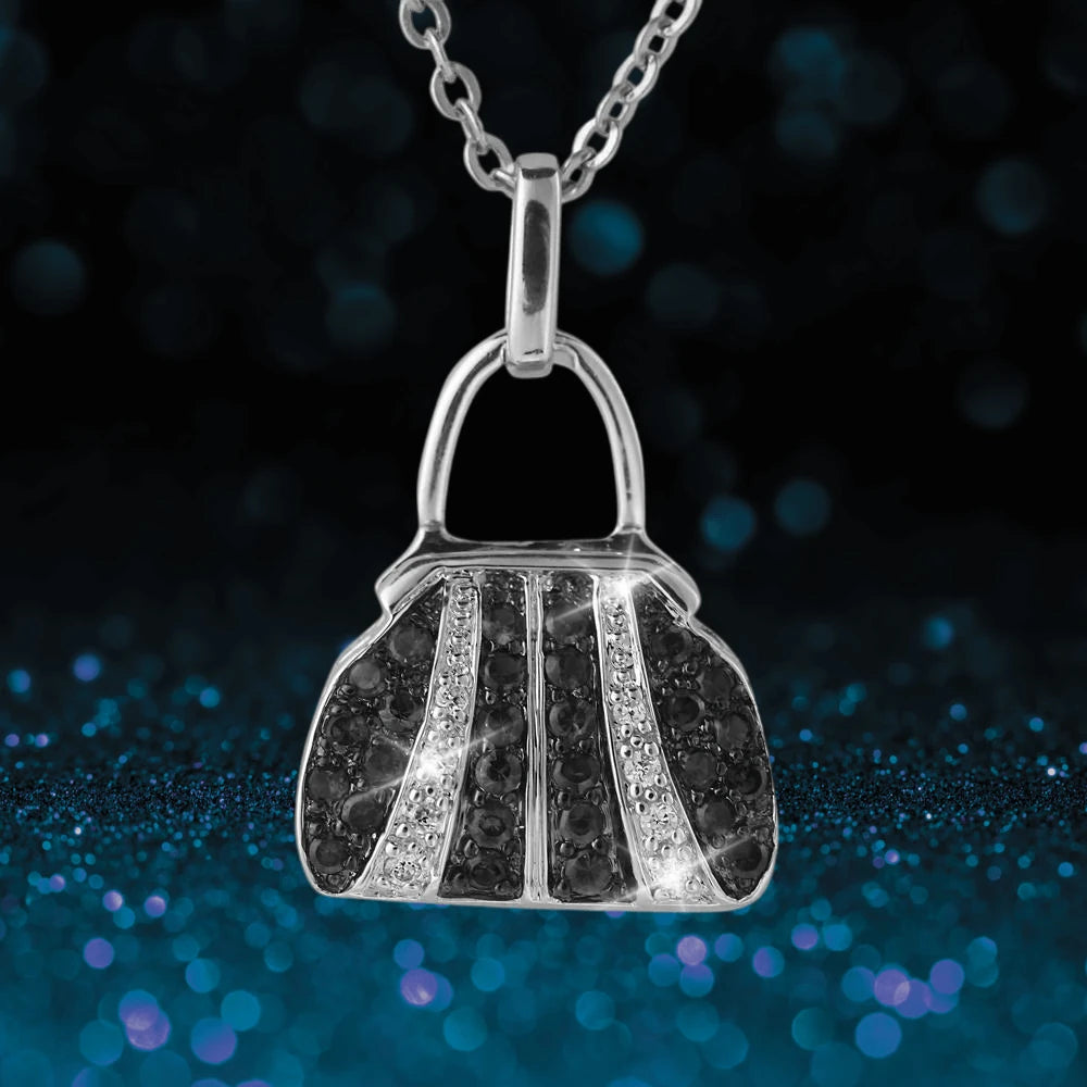 Daniel Steiger Couture Handbag Rhodium Pendants