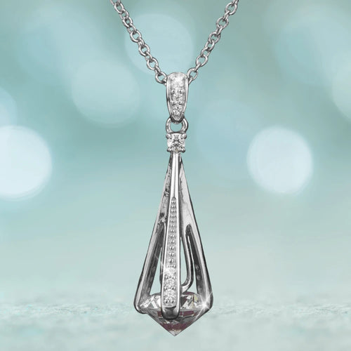 Daniel Steiger Cylinda Rhodium Pendant
