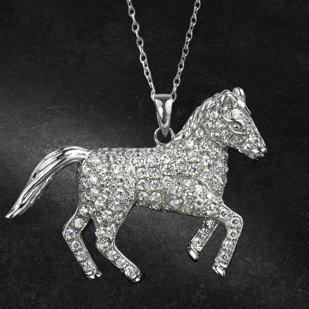 Daniel Steiger Wild Pony Rhodium Pendant