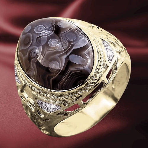 Daniel Steiger Crazy Lace Agate Ring