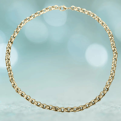 Maxus Golden Steel Necklace in gold-plated stainless steel, designed for men with a stylish, durable chain perfect for adding a bold touch to jewelry collections.