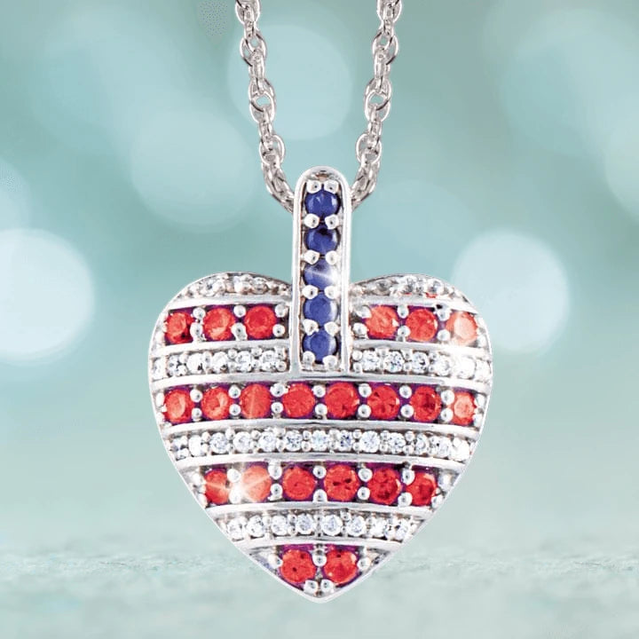 Daniel Steiger Flag Heart Pendant
