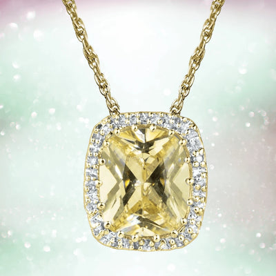 Daniel Steiger Canary Cushion Pendant