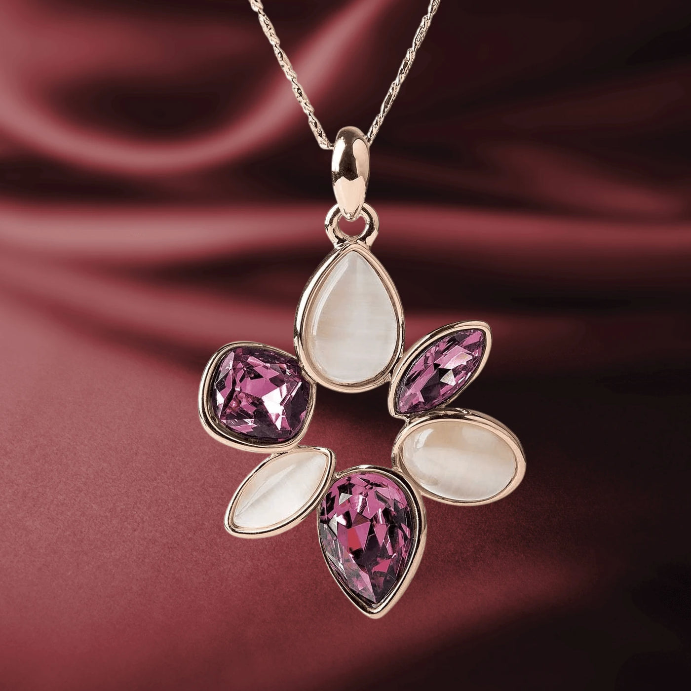 Daniel Steiger Orbit Swirl Rose Gold Pendant