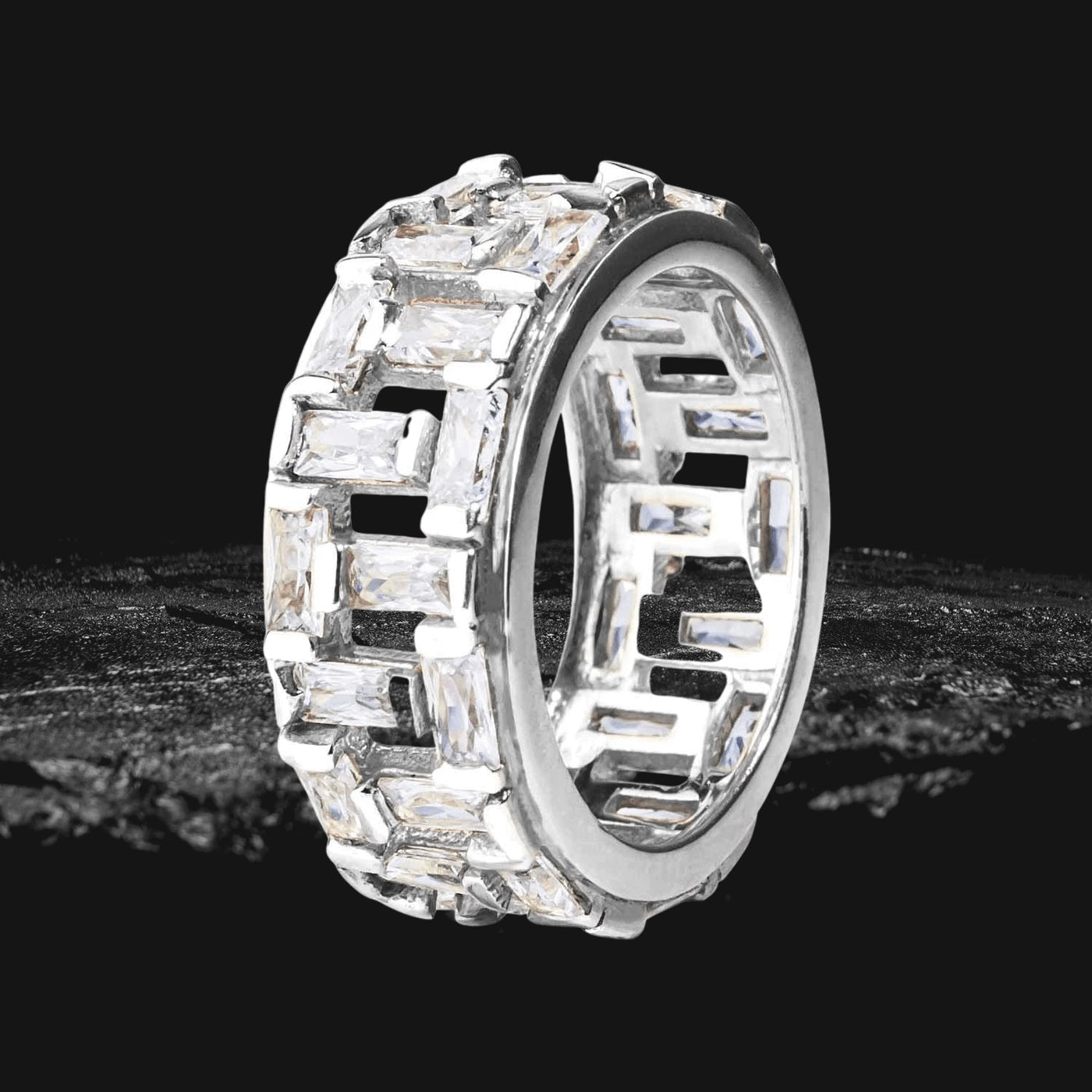 Daniel Steiger Bamboo Bay Rhodium Eternity Ring