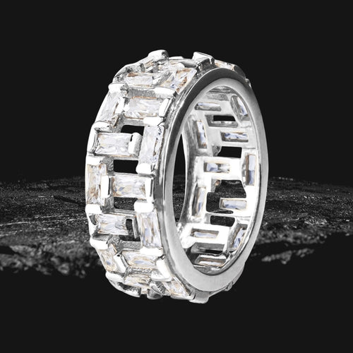 Daniel Steiger Bamboo Bay Rhodium Eternity Ring