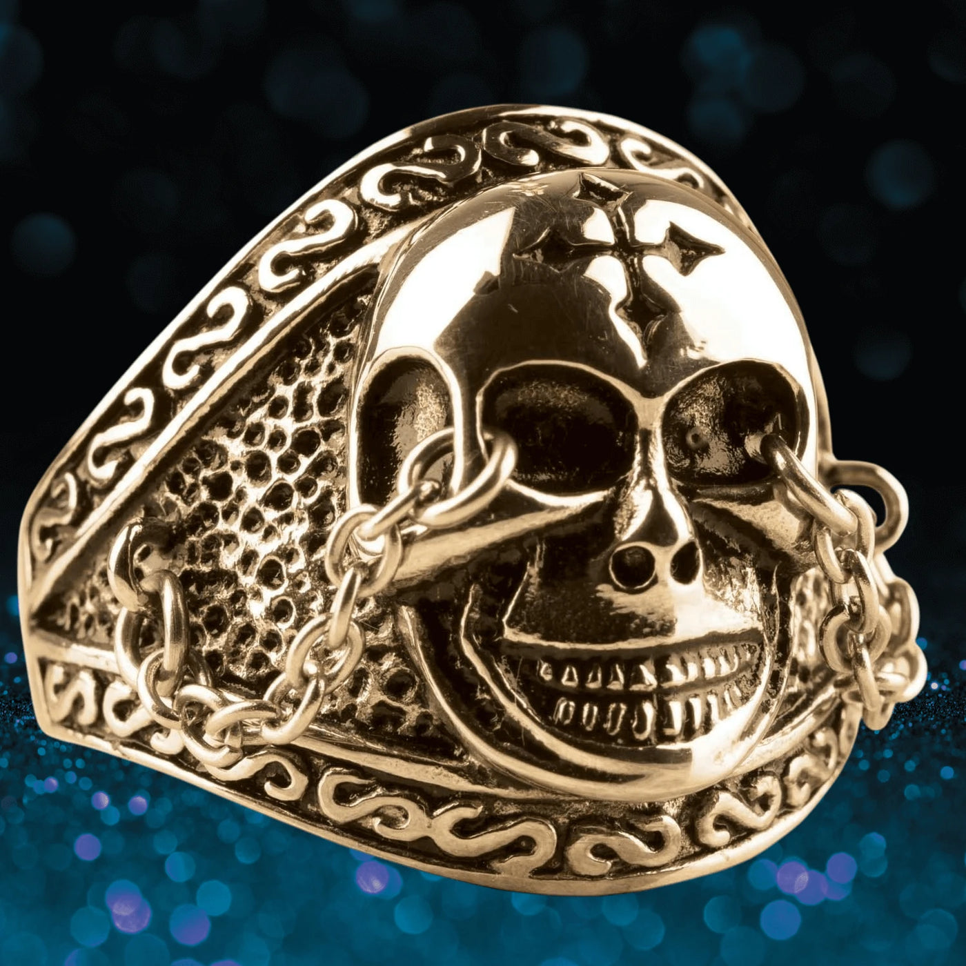 Daniel Steiger Chained Skull Ring