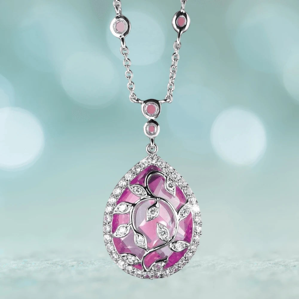 Daniel Steiger Pink Blush Vine Pendant