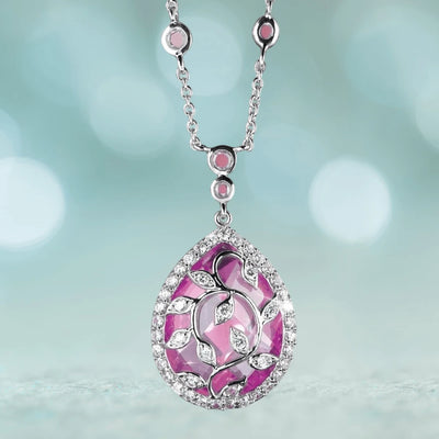 Daniel Steiger Pink Blush Vine Pendant