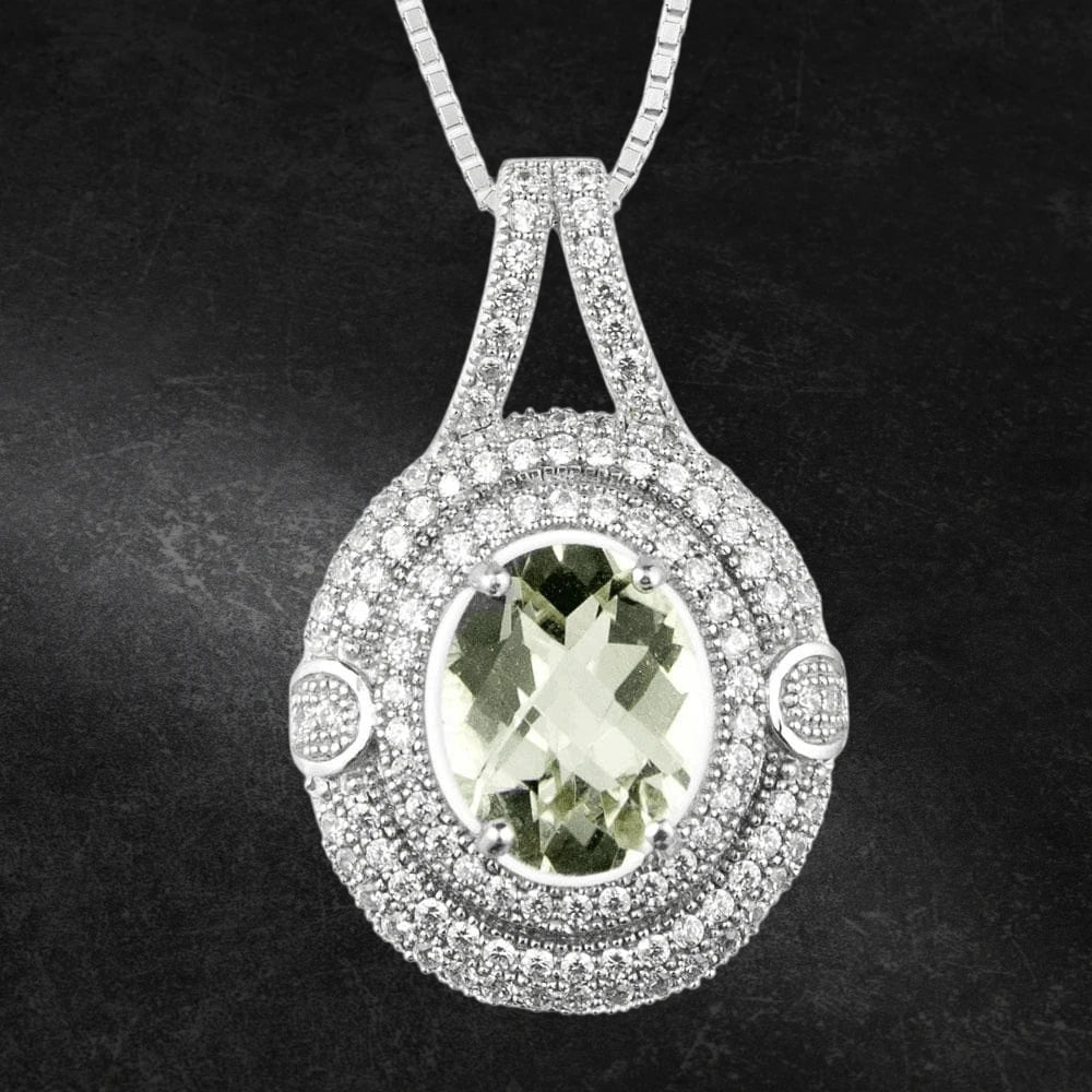 Daniel Steiger Sienna Green Amethyst Pendant