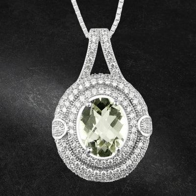 Daniel Steiger Sienna Green Amethyst Pendant