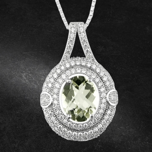 Daniel Steiger Sienna Green Amethyst Pendant