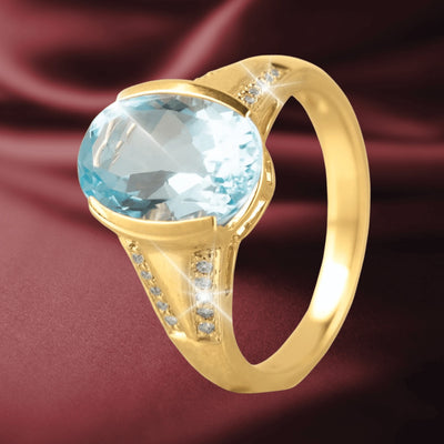 Daniel Steiger 10K Gold Blue Topaz Ring