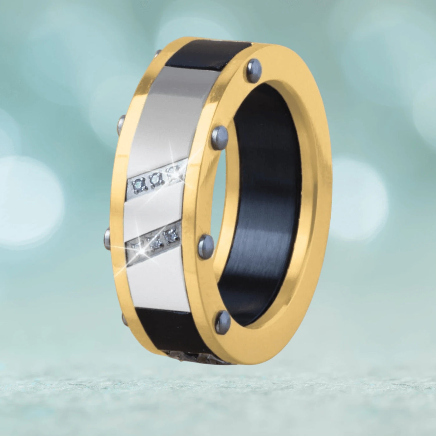 Daniel Steiger Diamonds And Steel Foxtail Ring